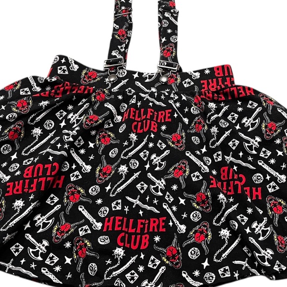 Stranger Things Her Universe Suspender Skirt Apron Dress Adjustable Straps Med - Picture 4 of 11